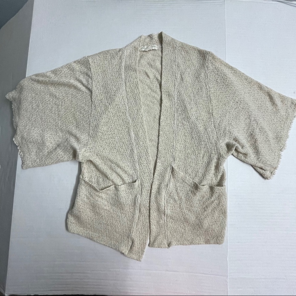 Urban outfitters cream knit kimono cardigan S top